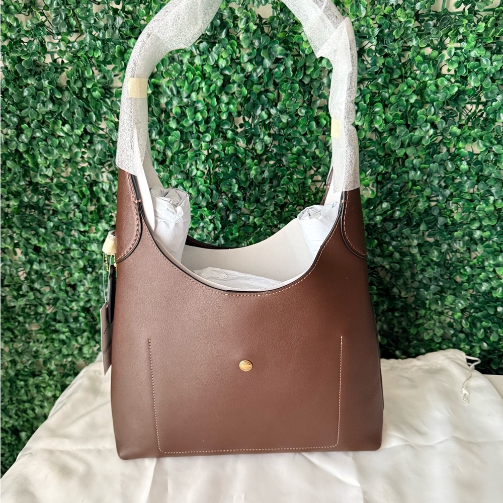 Coach Maple Brown Brooklyn 28 Leather Women's Bag NWT - Picture 5 of 7